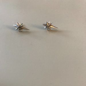 Nicole Miller Earrings: Silver, Pair